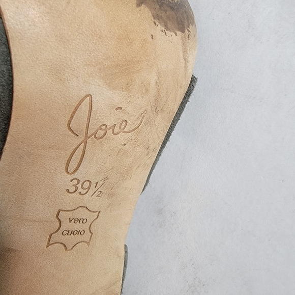 Joie Shoes 39.5/ 8.5 Aeron Lace Up Heel Sandals Ash Green - Picture 6 of 6